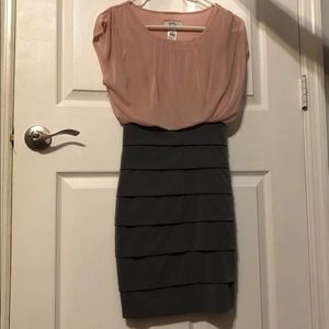Pink and grey dress